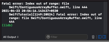 Swift - Access Elements of Array using Index - Index < 0