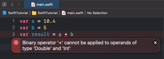 Swift Addition - Error