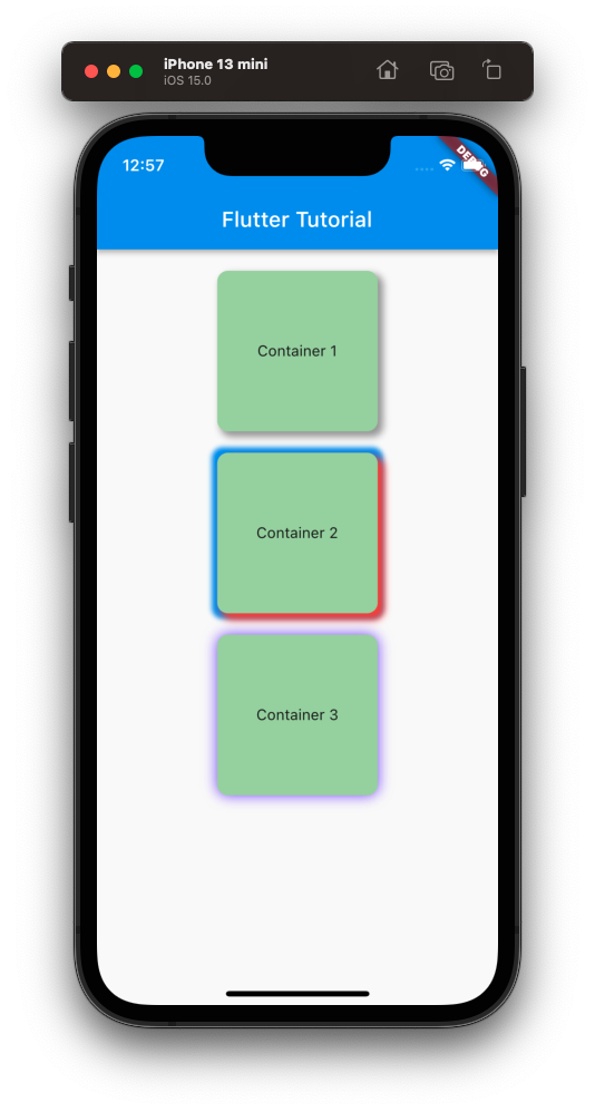 Flutter BoxShadow - iPhone