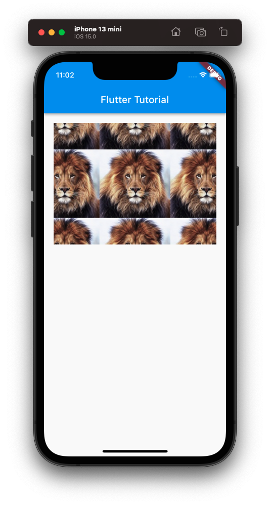 Flutter Image Repeat - iPhone