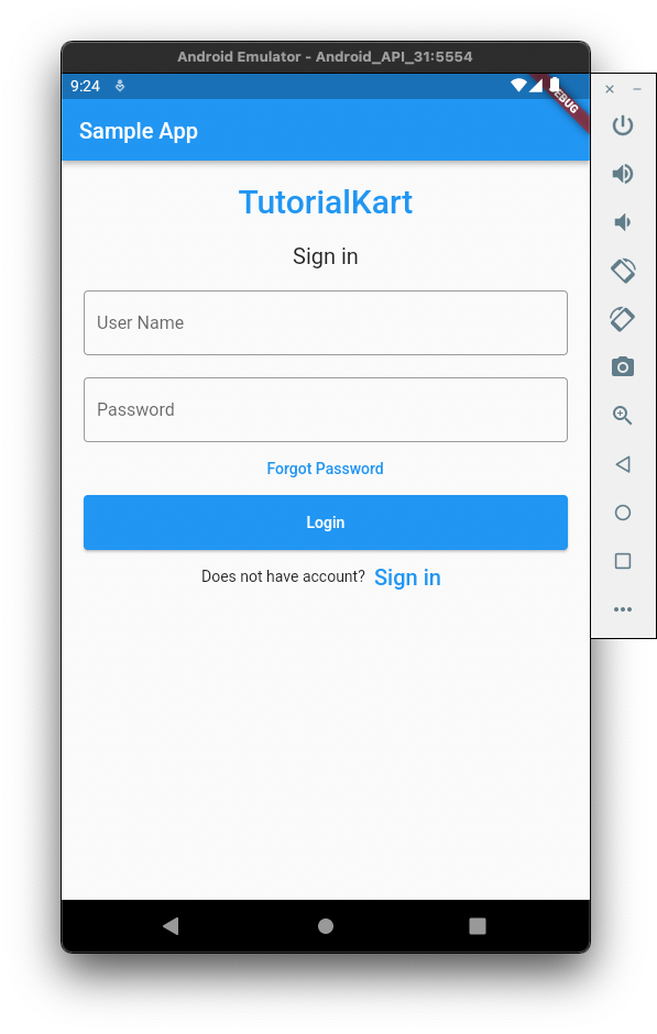 Flutter Login Screen