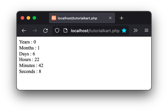 php difference between two dates