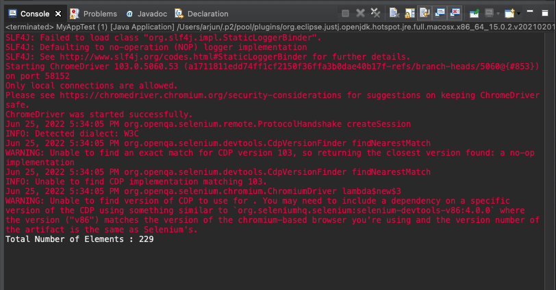 Count total number of Elements in Web Page - Selenium