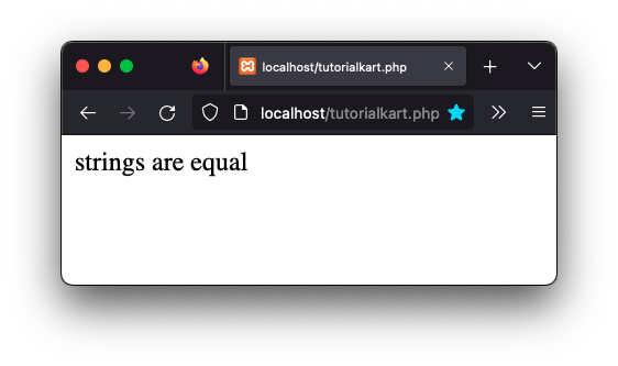 PHP - Check if strings are equal