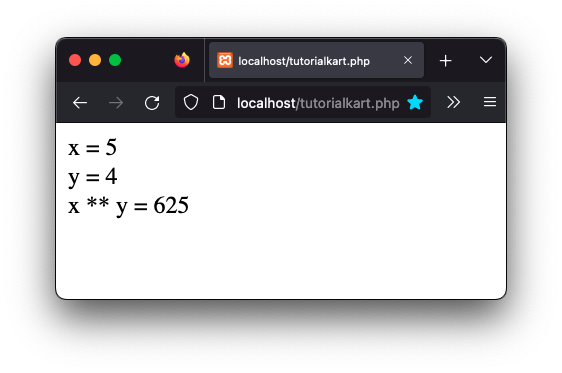 PHP Exponentiation of integer, integer