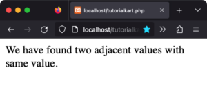 Check if any Two Adjacent Values are Same in Array in PHP