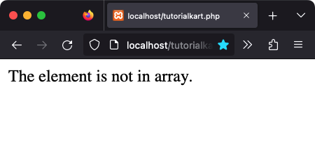 PHP - Check if specific element is present in array - Negative scenario