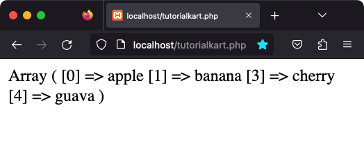 PHP - Delete element at specific index in array