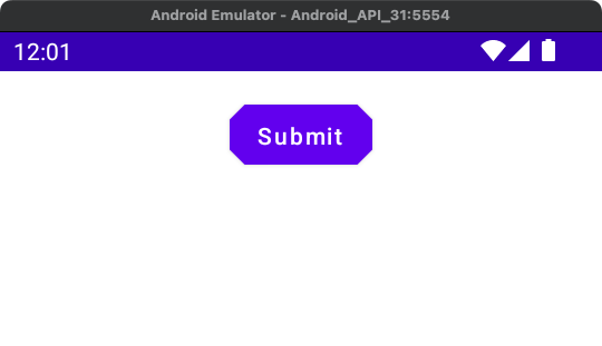 Android Compose - Button - Cut Corner Shape