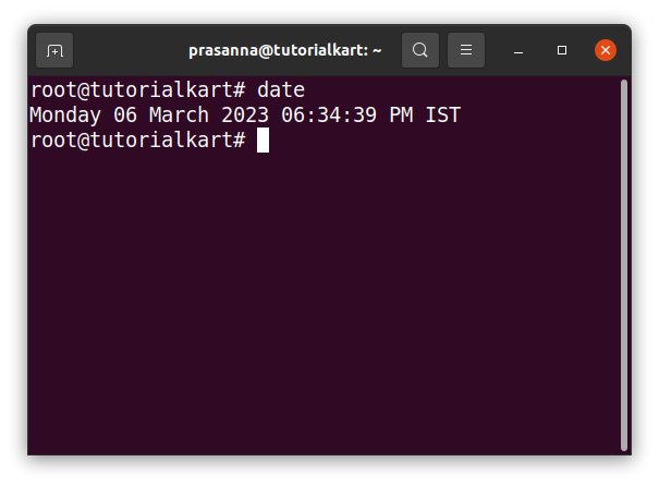 Linux - Print current date time