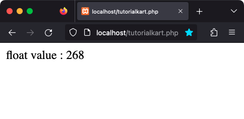 php - convert int to float using floatval()