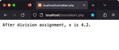PHP - Division Assignment Operator 