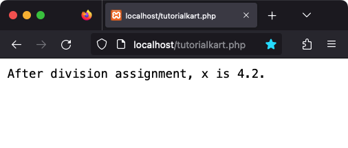 php assignment operator