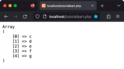 PHP - Slice an array by offset index