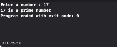 Swift Program - Prime Number - Output when given number is a prime number