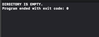 Swift - Check if Directory is Empty - Output when given directory is empty