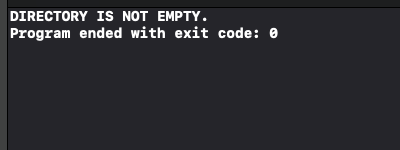 Swift - Check if Directory is Empty - Output when given directory is not empty