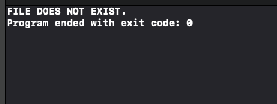 Swift - Check if a File Exists - Negative Scenario output
