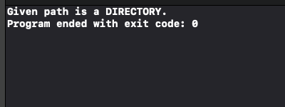 Swift - Check if path is a directory - Output when given path is a directory