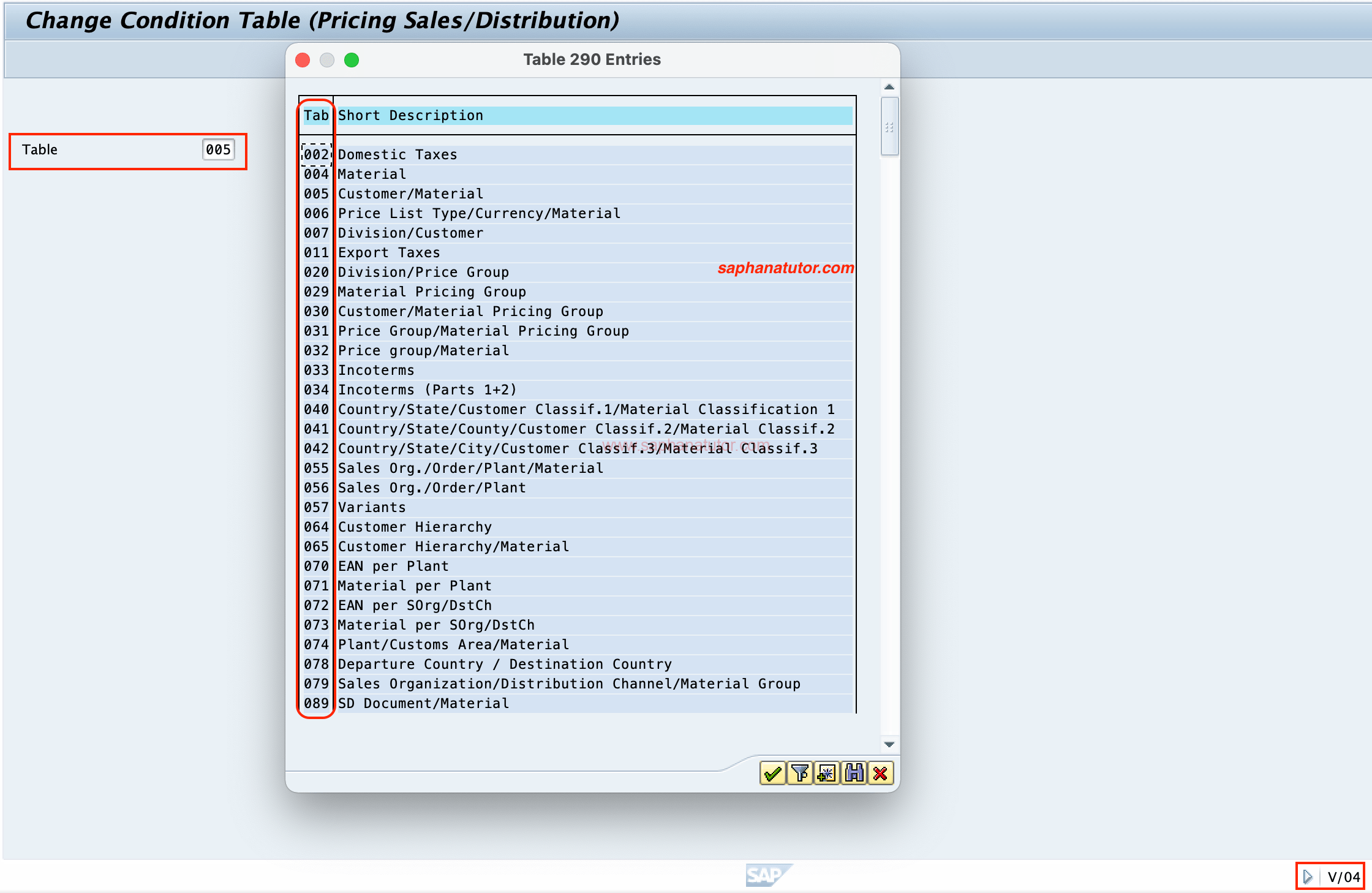 Defining Condition Tables in SAP