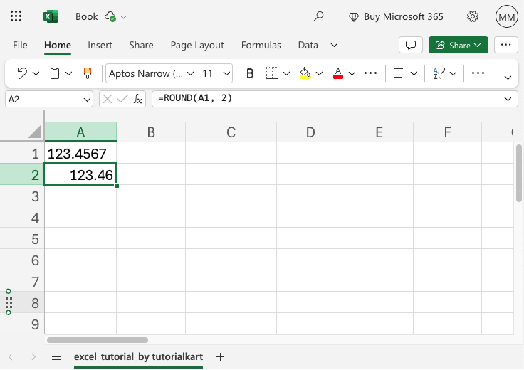 How to Round Numbers in Excel? Steps and Examples