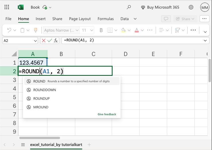 How to Round Numbers in Excel? Steps and Examples