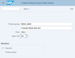 How to Create a Product Group in SAP?