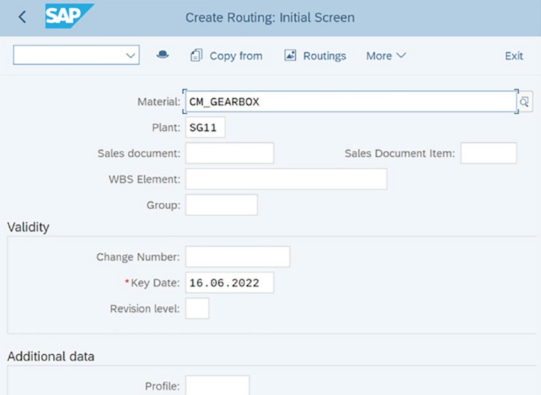 What is routing in sap pp 