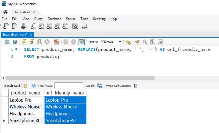 SQL REPLACE() String Function - Syntax, Examples [4]