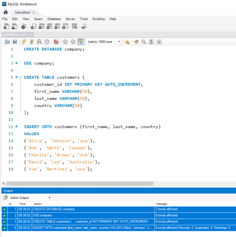 SQL UPPER() String Function - Syntax, Examples [4]
