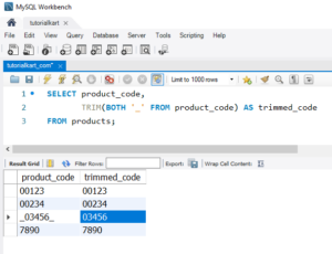 SQL TRIM() String Function - Syntax, Examples [4]