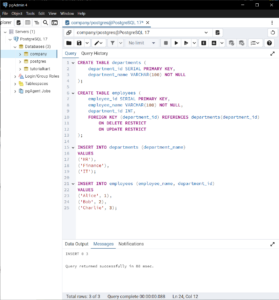PostgreSQL - Create Table with Foreign Key - Examples