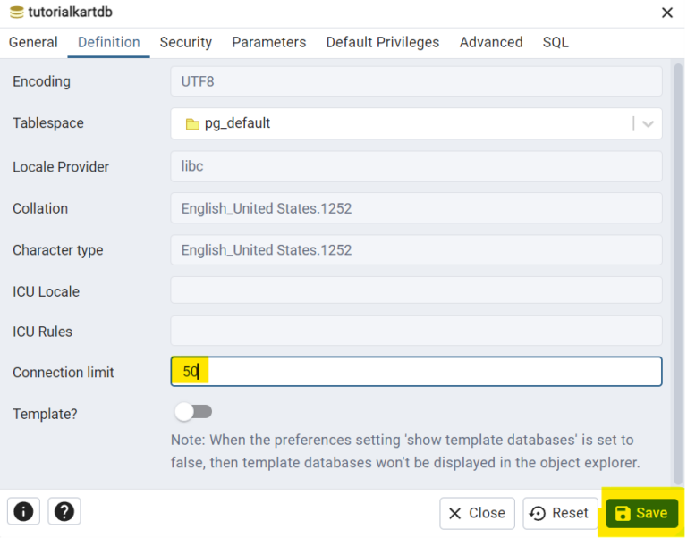 How to Set Database Connection Limits in pgAdmin 4