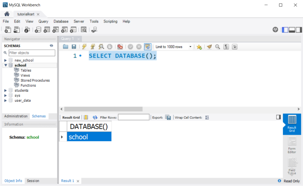 How to Select a DATABASE in MySQL? Command and Steps