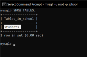 How to CREATE TABLE in MySQL Database