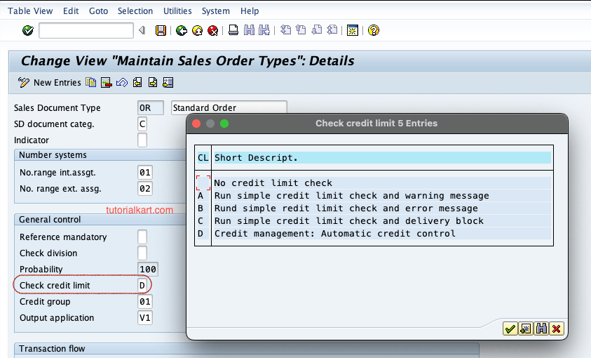 Check credit limit in SAP