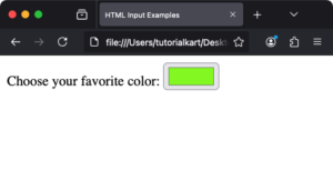 HTML Input Color Picker