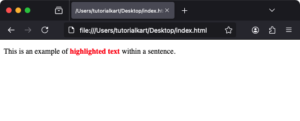 HTML span Tag
