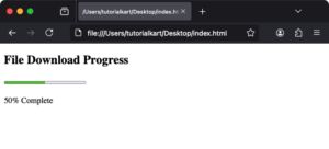 HTML progress Tag