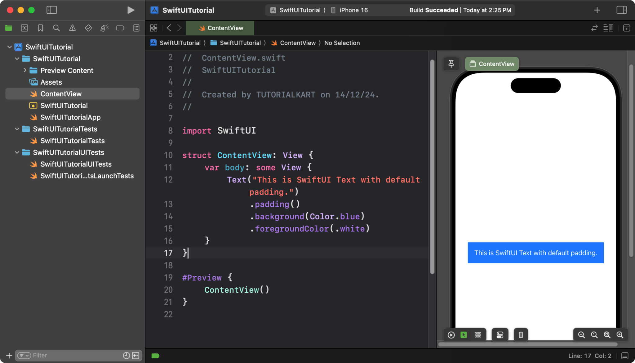 SwiftUI - Text Padding - Examples [2]