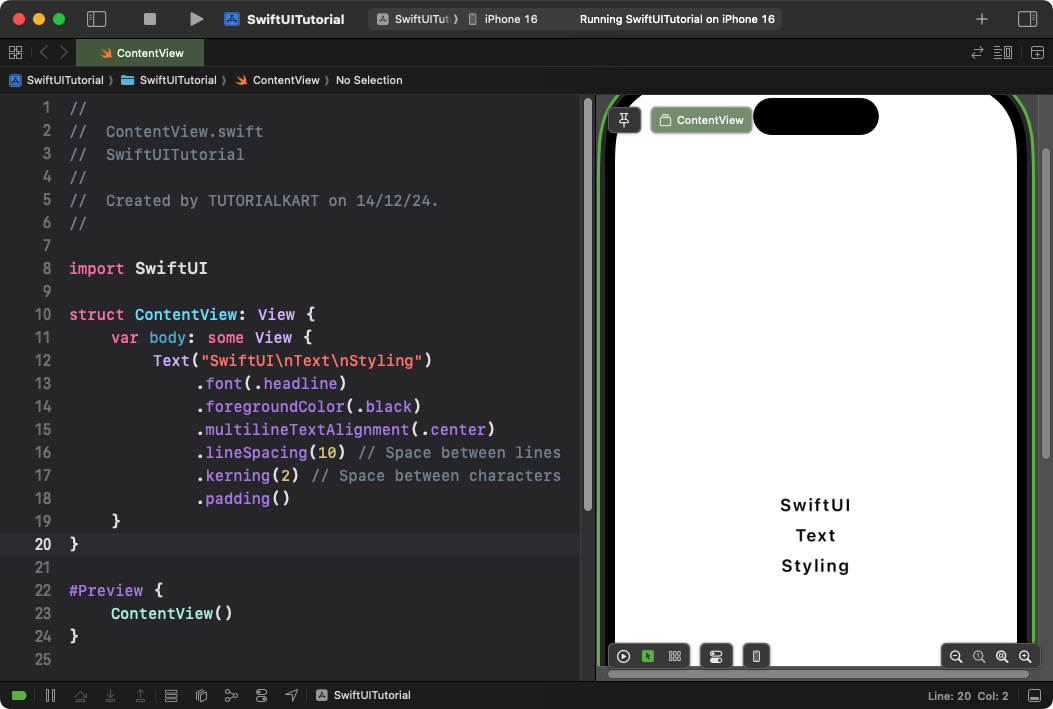 SwiftUI - Text Styling - Examples [3]