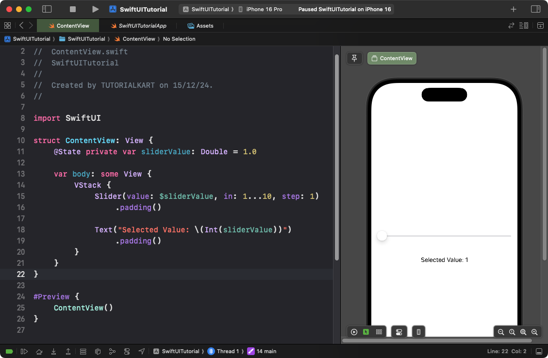 SwiftUI Slider - Basic Syntax and Examples [3]
