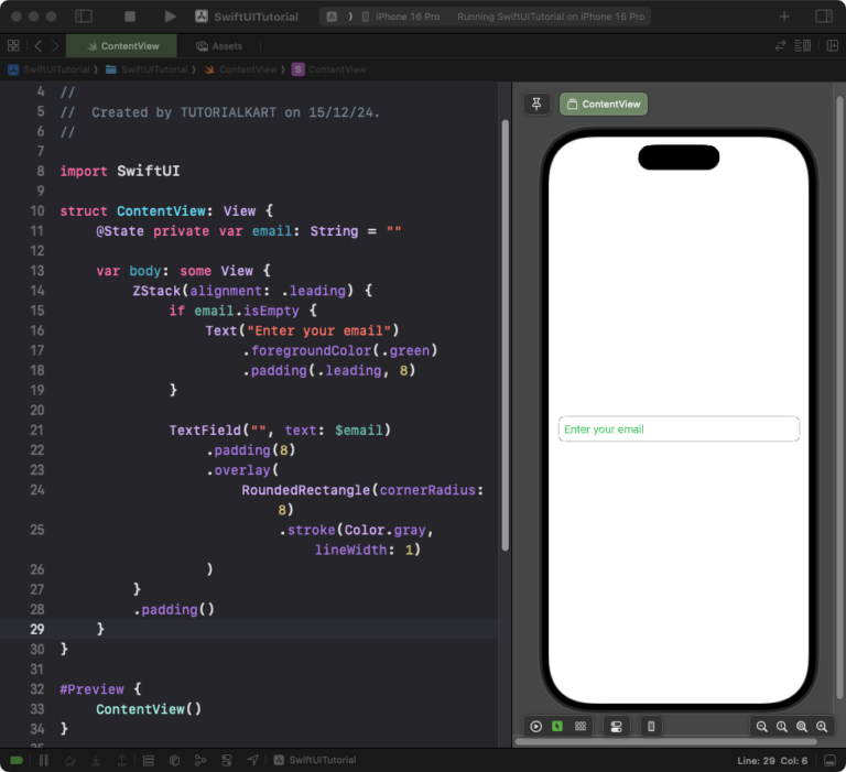 SwiftUI - TextField Placeholder - Examples [2]