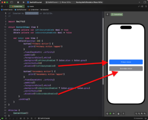 SwiftUI - Button Disabled - Examples [3]