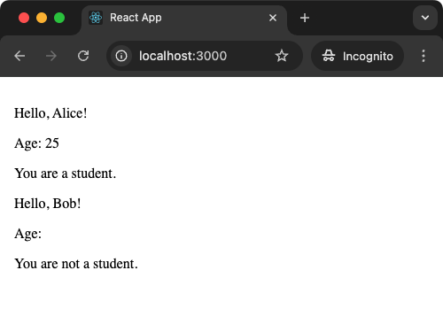 React Props Validation Example