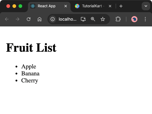 Rendering a Simple Array as a List in React