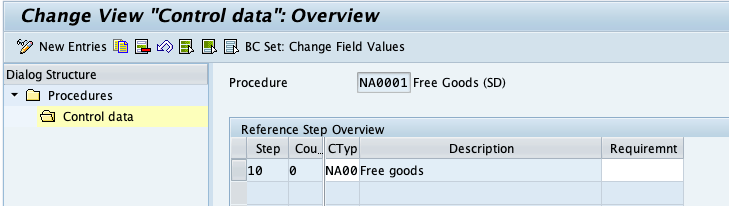 Assign Condition Type to Free Goods Procedure