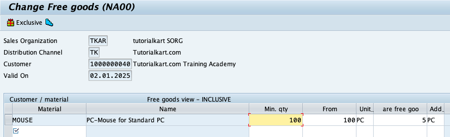 Guide to Configure Free Goods Determination in SAP SD