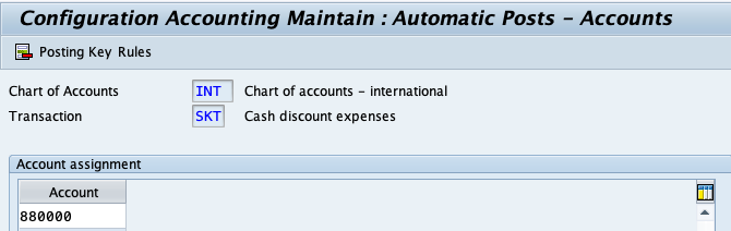 Maintain G/L Accounts for Discounts