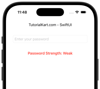 SwiftUI SecureField Strong Password Example